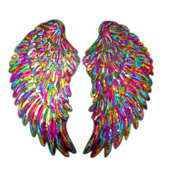 Sequin Angel Wing Patches - Picture 2 of 7